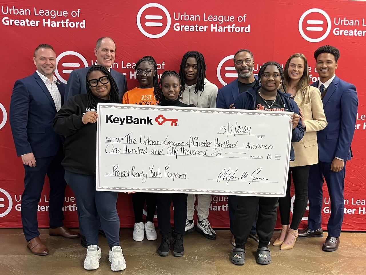 Check presentation with the Urban League of Greater Hartford and KeyBank.