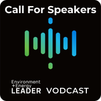 Call for speakers, black and gradient for vodcast