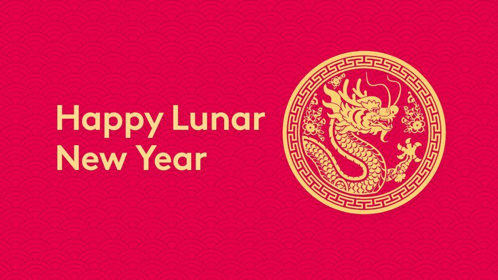 Happy Lunar New Year with dragon