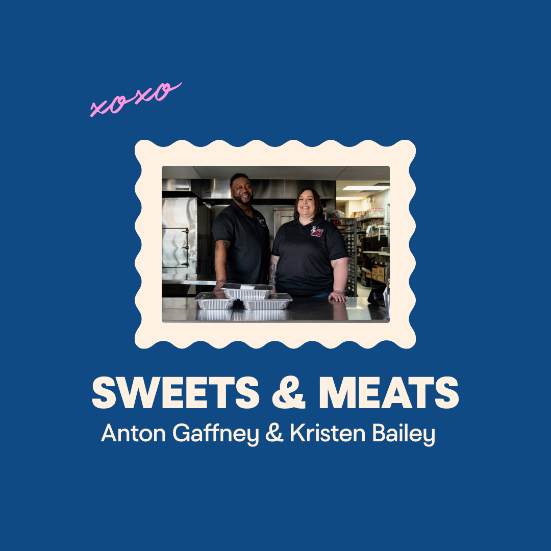 Sweets and Meats: Anton Gaffney and Kristen Bailey. 