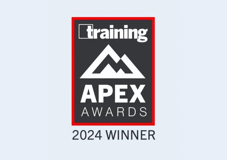 "training APEX Awards 2024 Winner" badge.