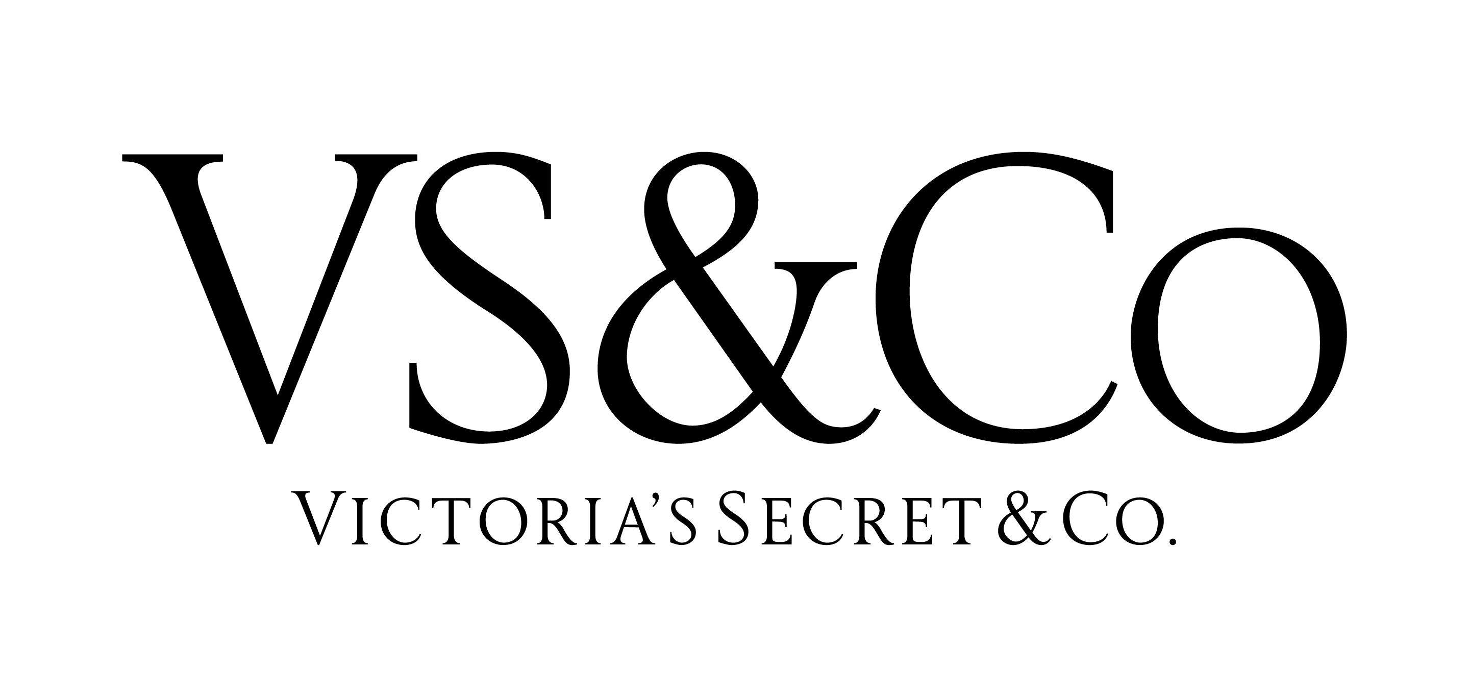 "VS&CO" with "Victoria's Secret & Co." written underneath in black text on a white background 