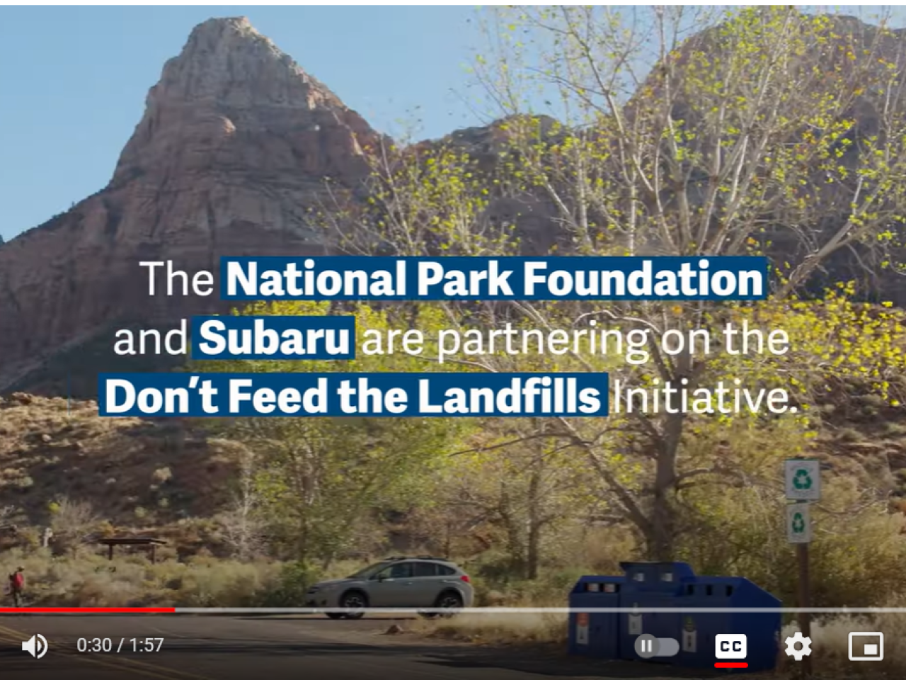 The National Park Foundation and Subaru are partnering on the Don't Feed the Landfills Initiative