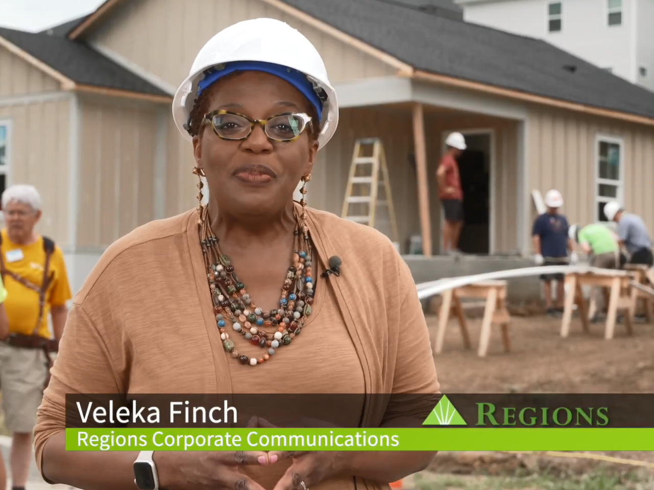 Veleka Finch reporting from a home build site.