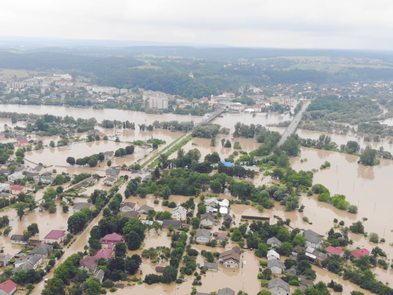 flooding around buildings