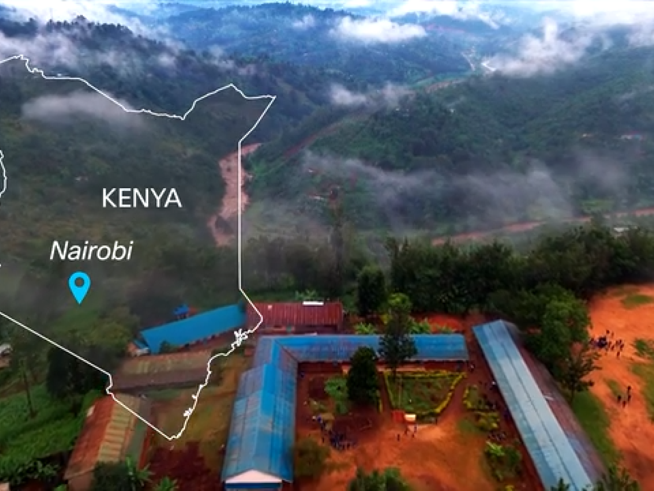 Aerial photo of Kenya