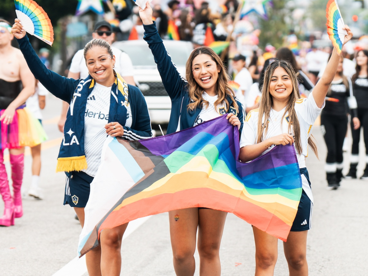 AEG's LA Galaxy employees marched in the LA Pride Parade.