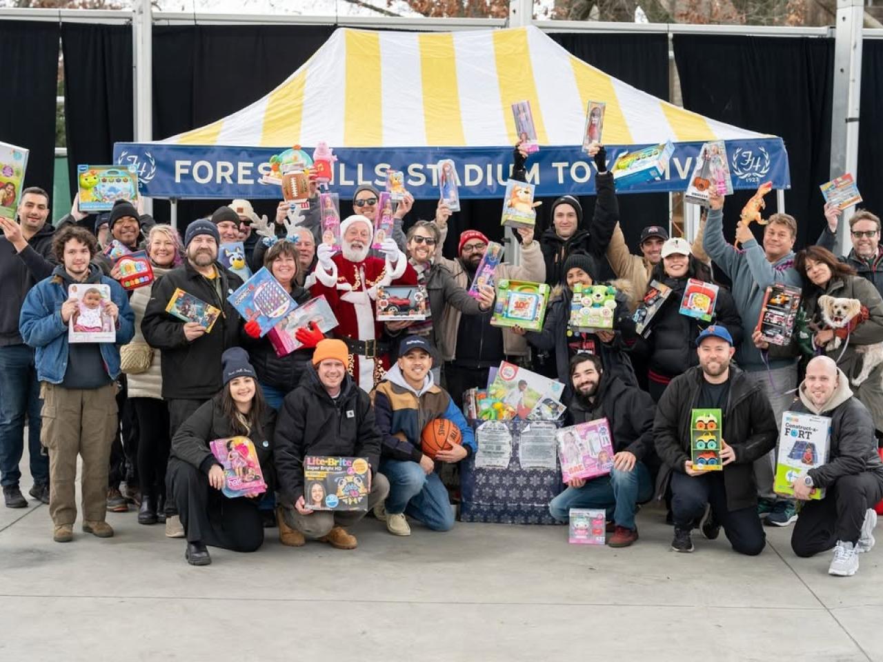 AEG's Forest Hills Stadium hosted its annual holiday toy drive. (Photo: Toby Tenenbaum)