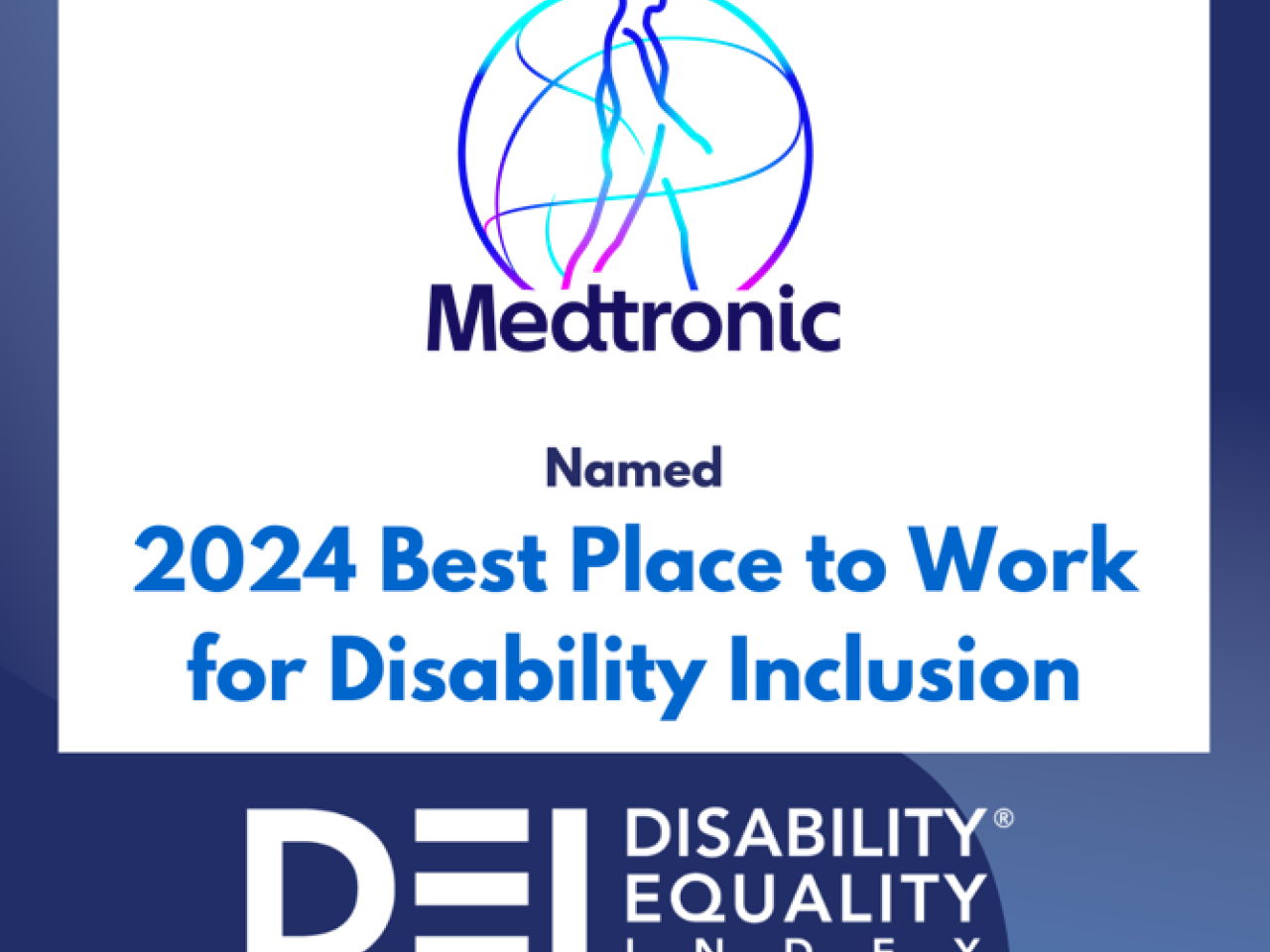 Disability Equality Index graphic with Medtronic logo
