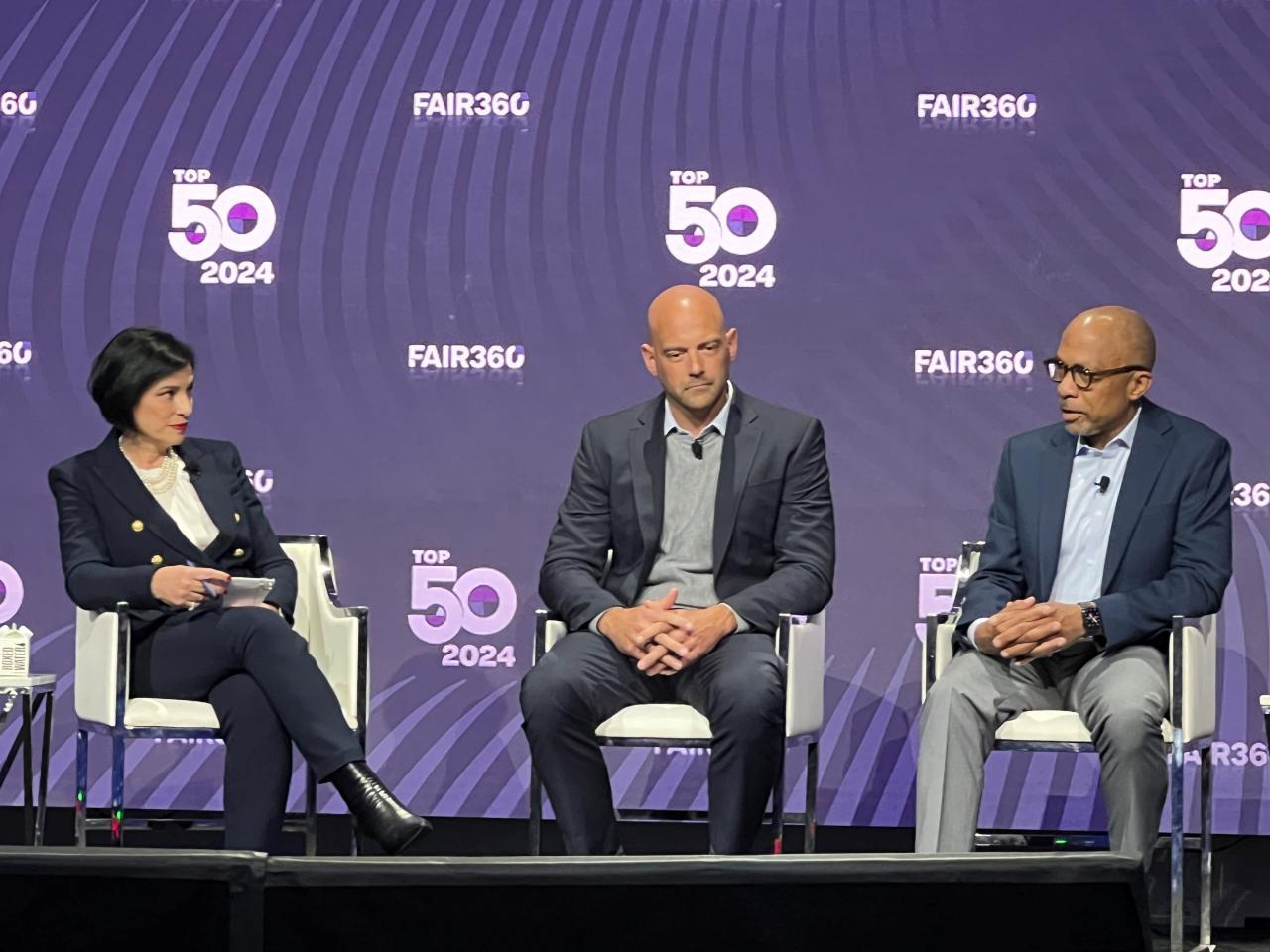 Dr. Sally Saba, Matt Walter and Torod Neptune during Q&A with Fair360 attendees.