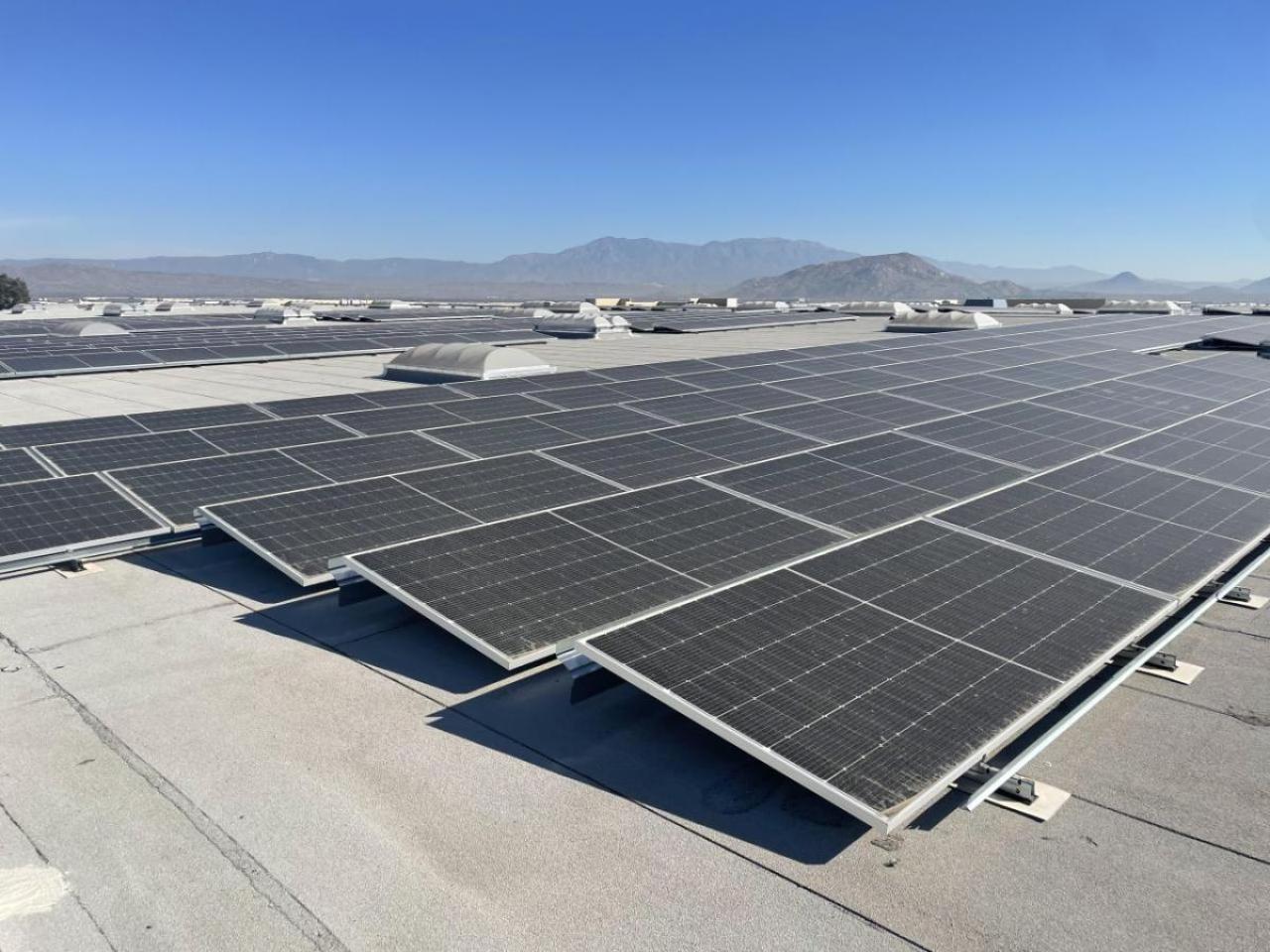 solar panels on rooftop