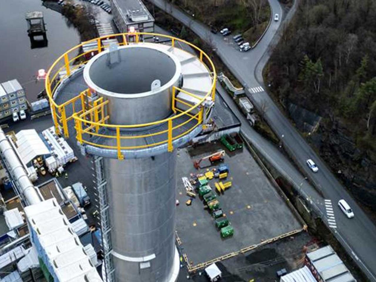 Carbon capture plant at Heidelberg Materials’ cement facility in Brevik, Norway.