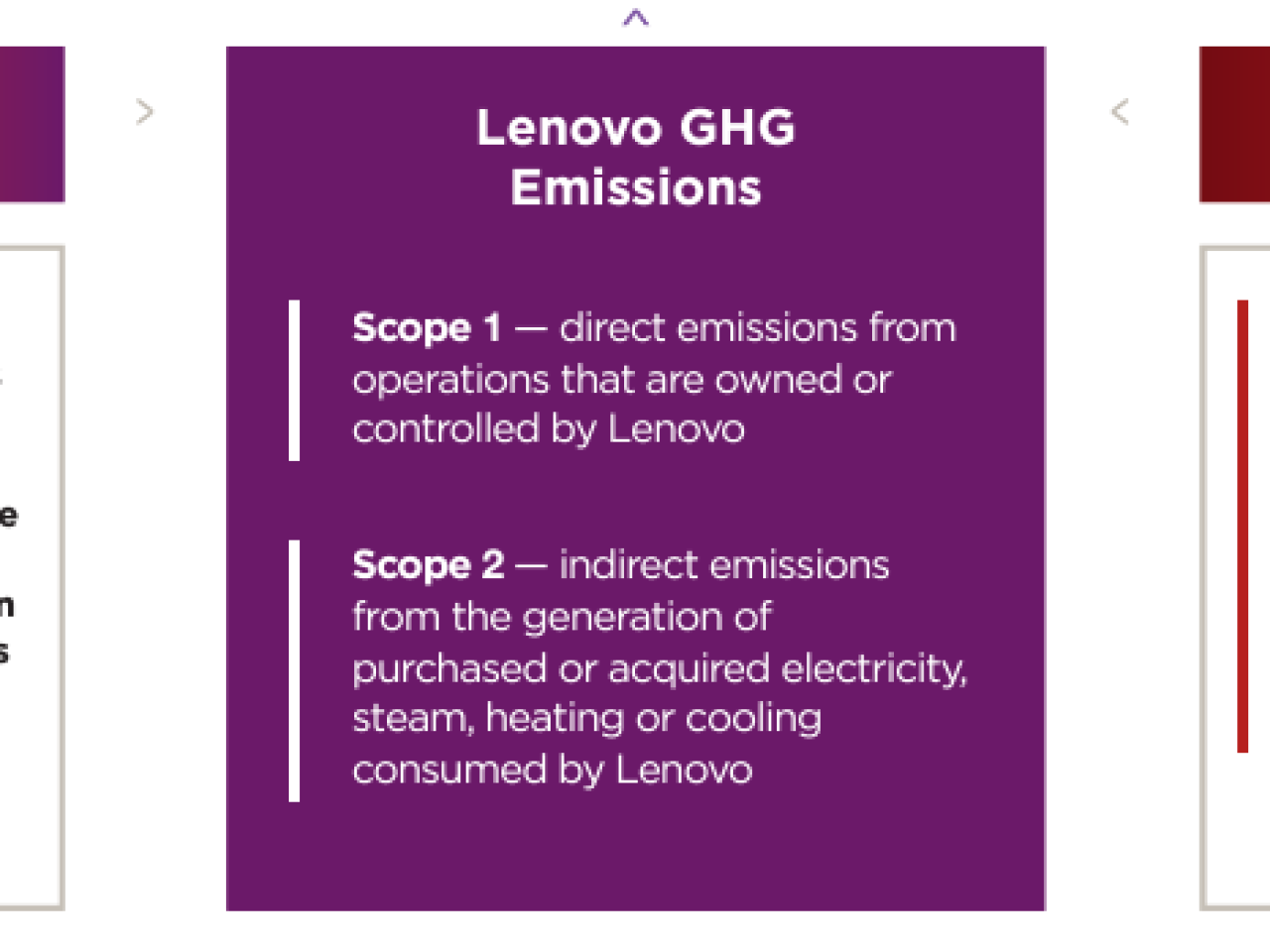 Three info graphics with bullet points for each scope.