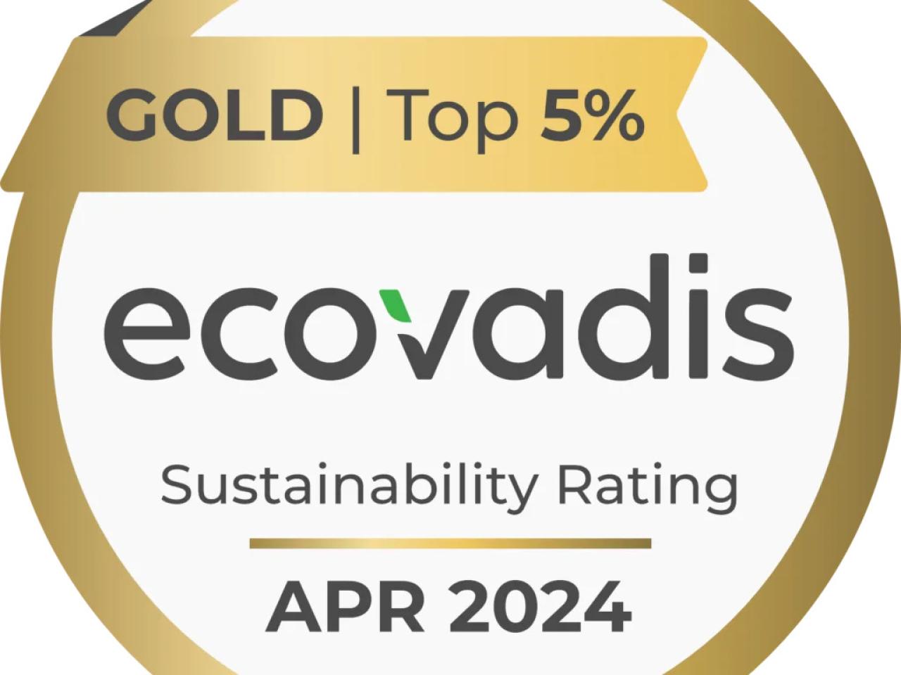 EcoVadis gold badge