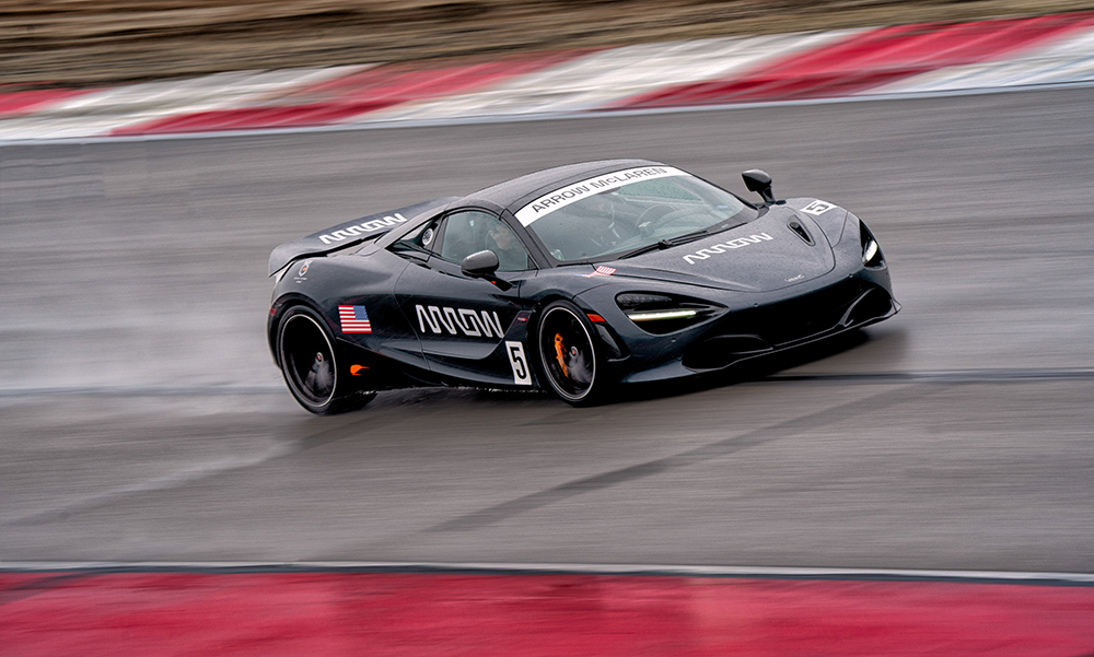 Car on a racetrack