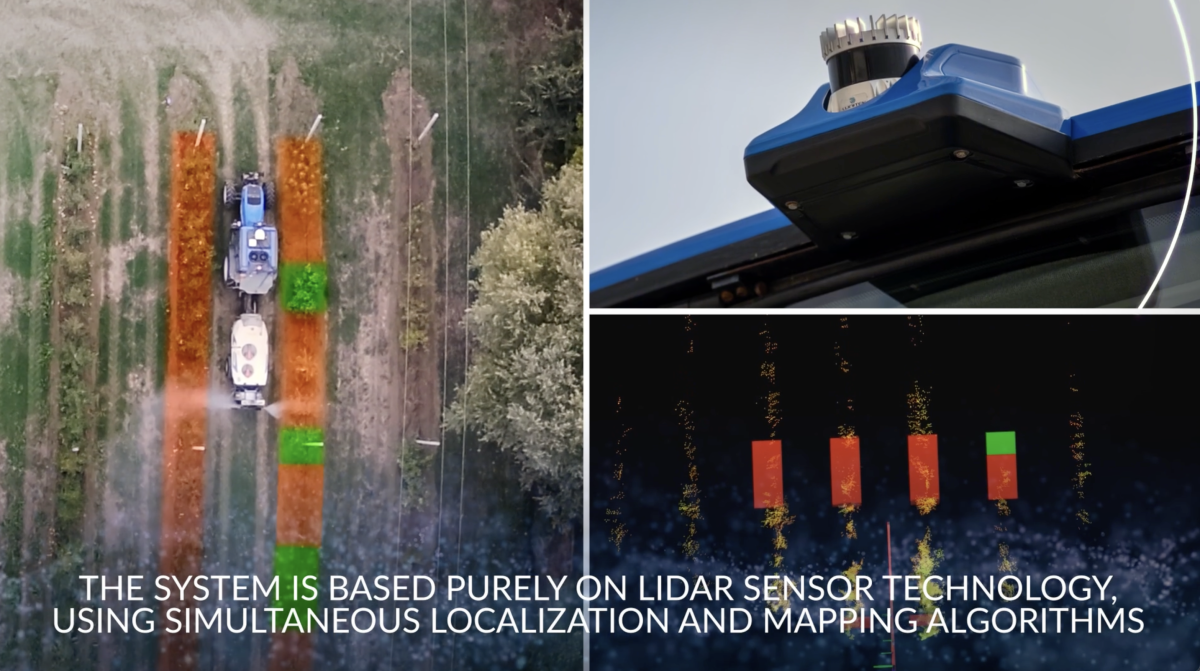 collage of images showing the system's lidar sensor technology at work