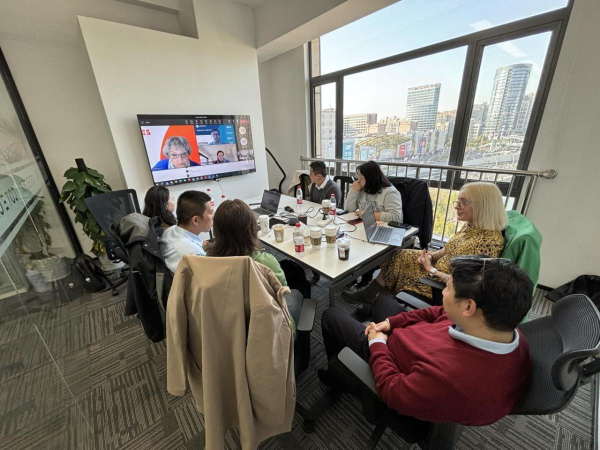 Staff in meeting room in Shanghai