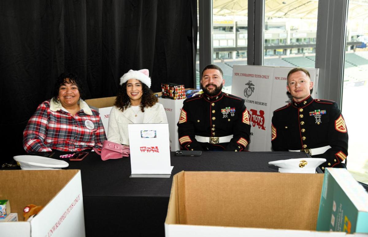 AEG's Dignity Health Sports Park hosted a toy drive in Carson, CA benefitting Toys for Tots.