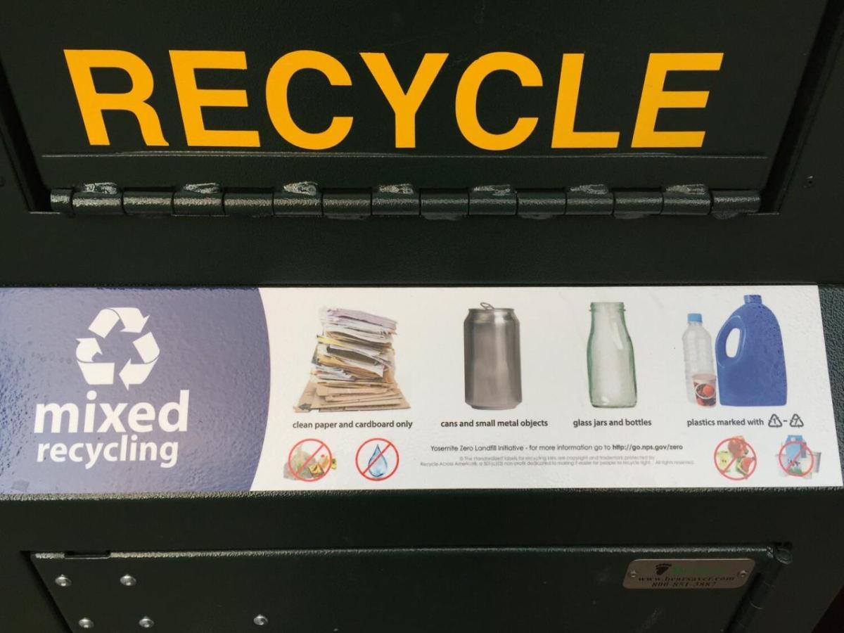 Mixed recycling sign 