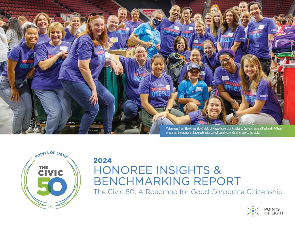 The Civic 50 2024 Honoree Insights and Benchmarking Report Cover