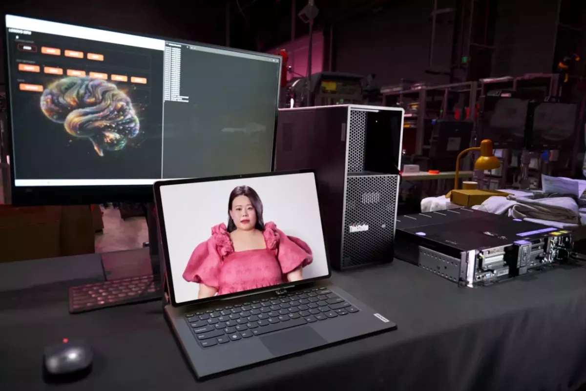 Computer technology on a table