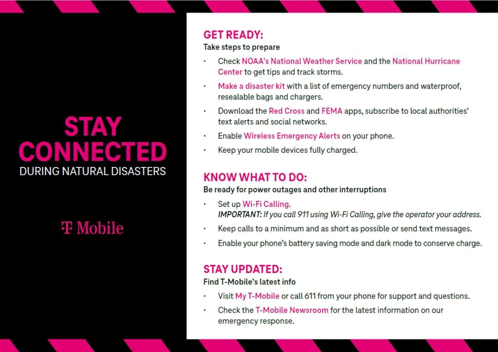 Stay connected during natural disasters graphic