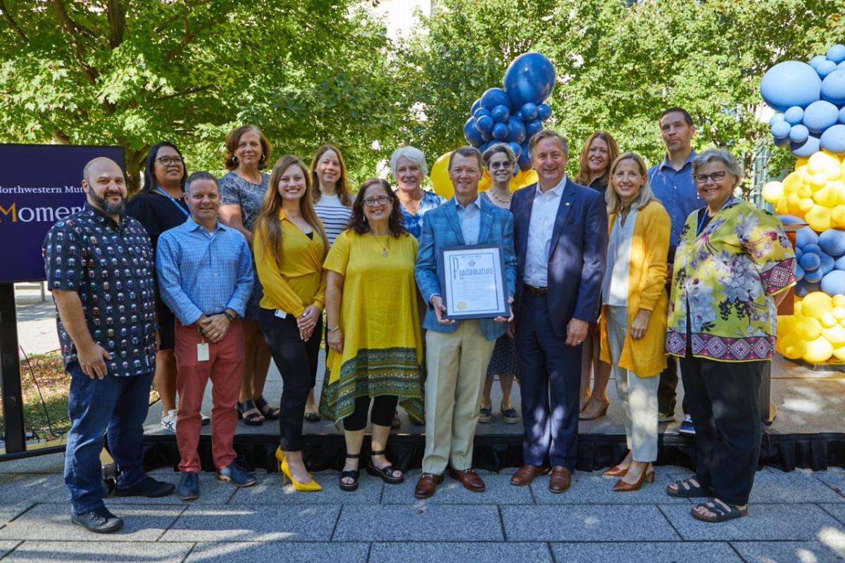 Group with an award