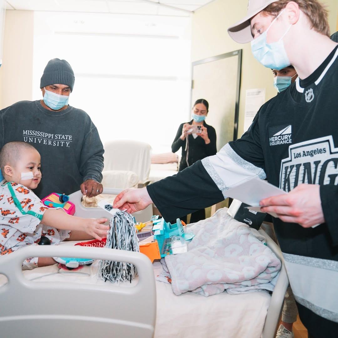 The LA Kings visited patients at CHLA.