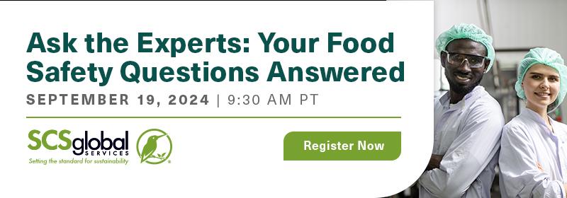 Ask the experts: your food safety questions answered