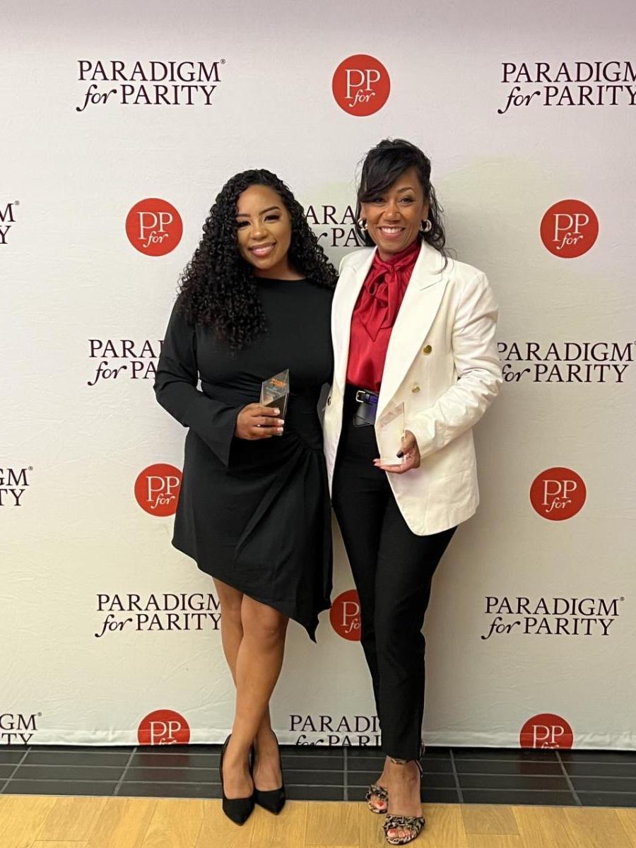 Britt Smith and Deidra Parrish Williams recognized as 2023 Women on the Rise by Paradigm for Parity®.