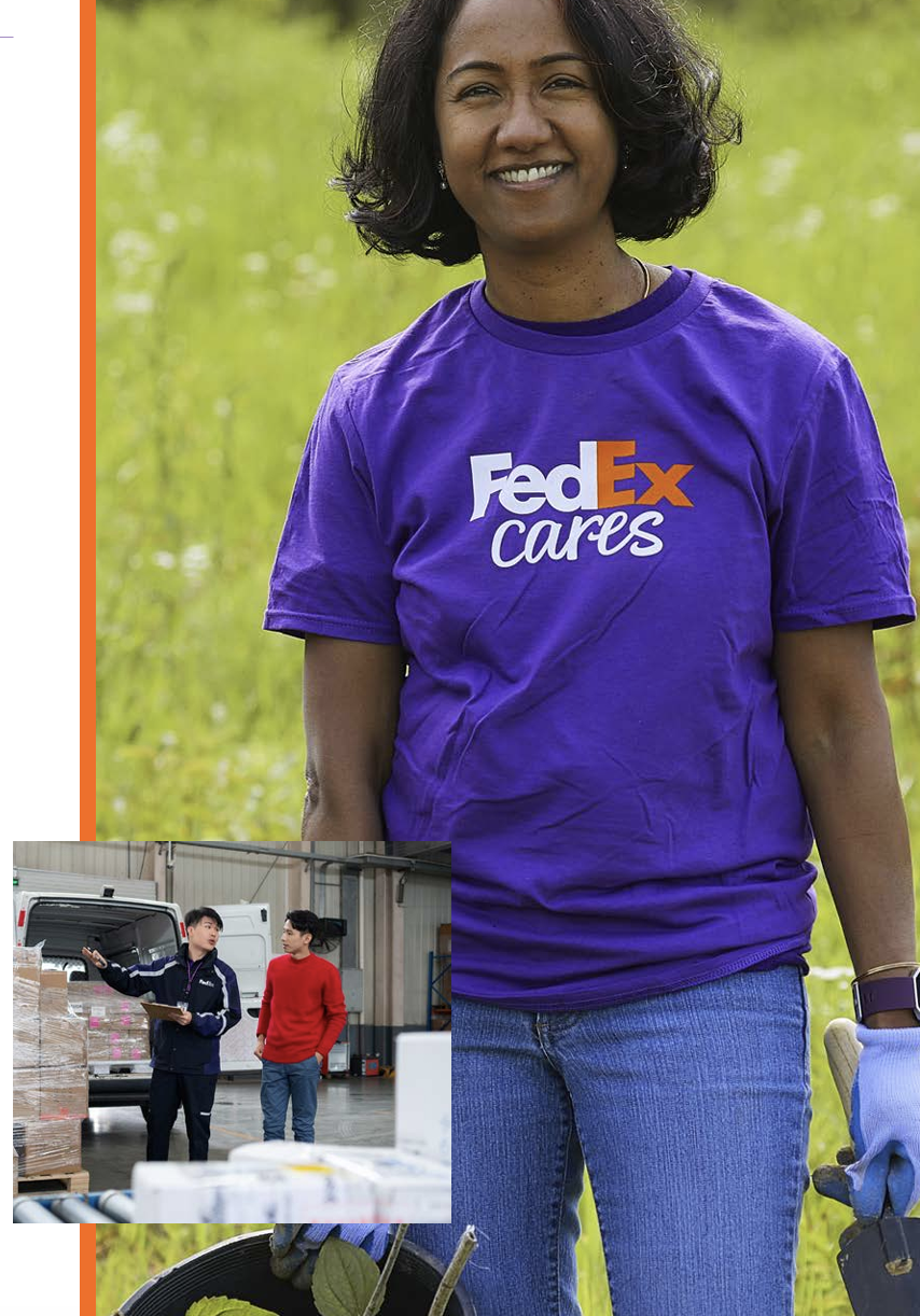 FedEx Cares Volunteers collage