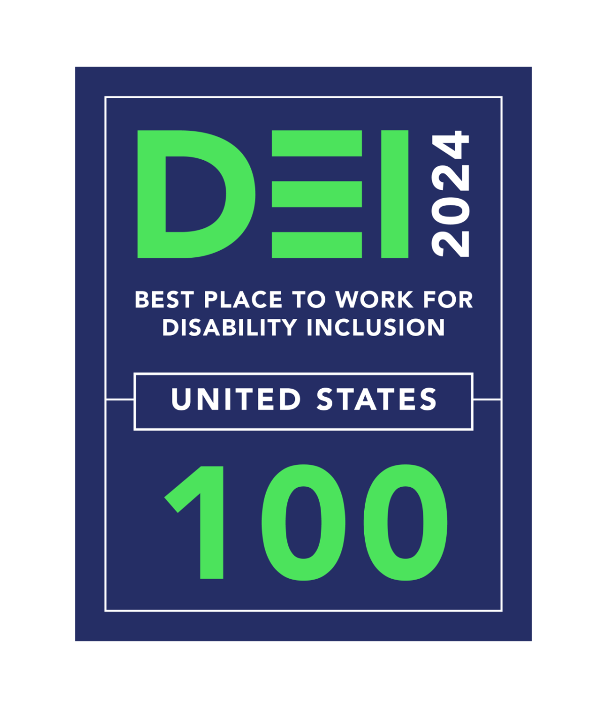 DEI 2024 Best Place to work for Disability Inclusion logo