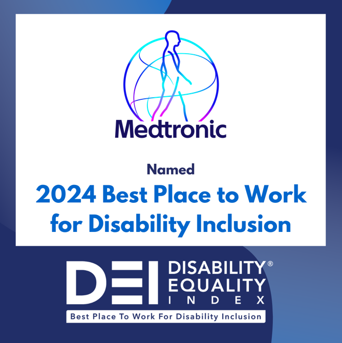 Disability Equality Index graphic with Medtronic logo