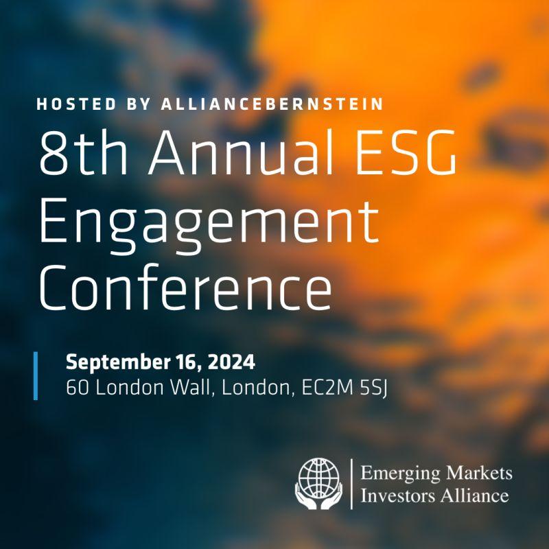 "Hosted by AllianceBernstein. 8th Annual ESG Engagement Conference."