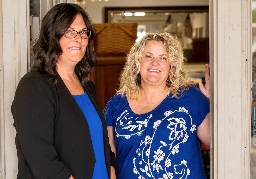 Lisa Brickey and Vonda Rogers​, co-owners of Gray Brush Vintage Market​