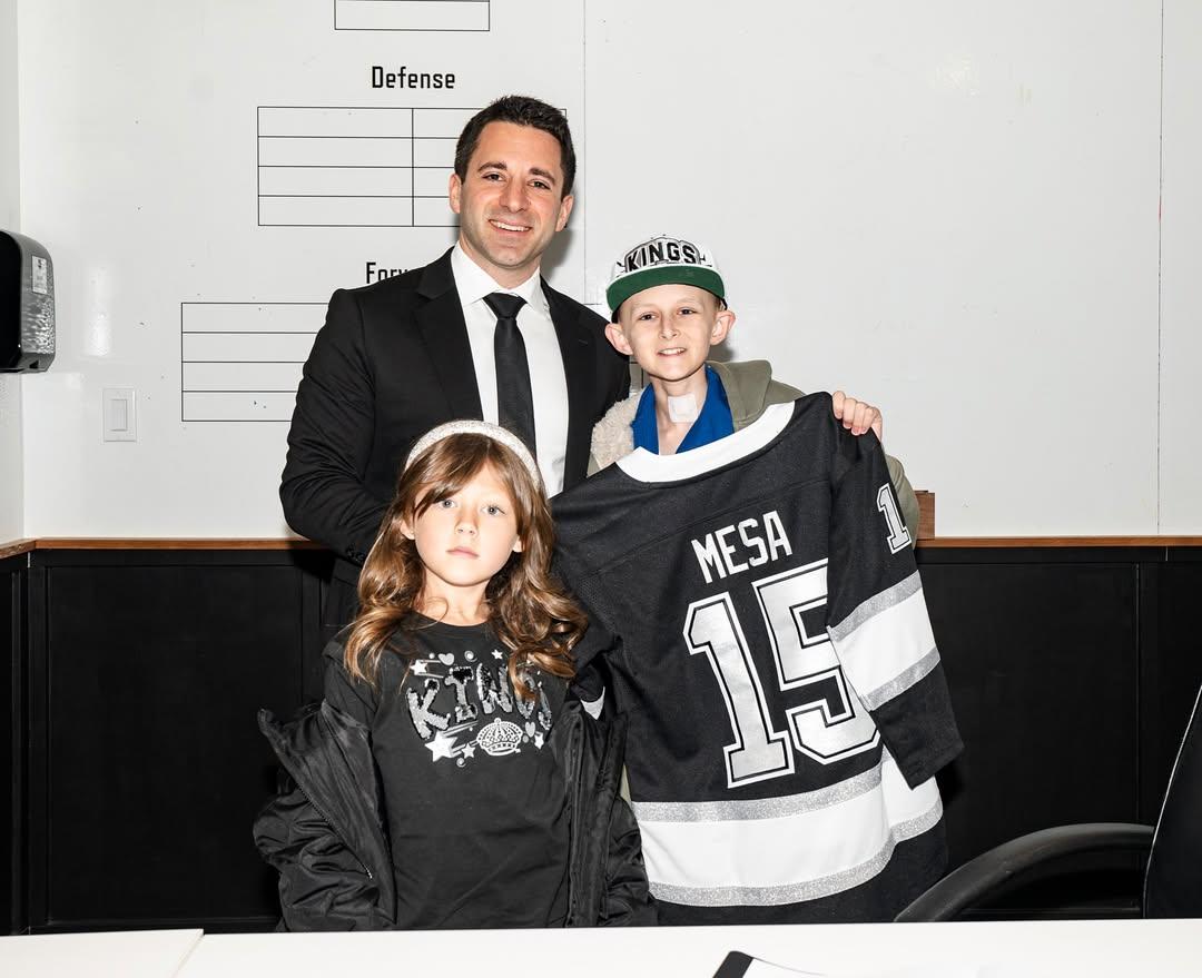 Joshua received his own LA Kings jersey.