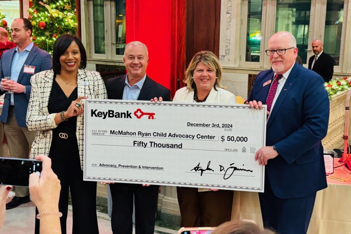 The KeyBank Foundation is donating $50,000 to support the McMahon Ryan Child Advocacy Center’s efforts to prevent and intervene in child abuse as well as advocate for victims. 