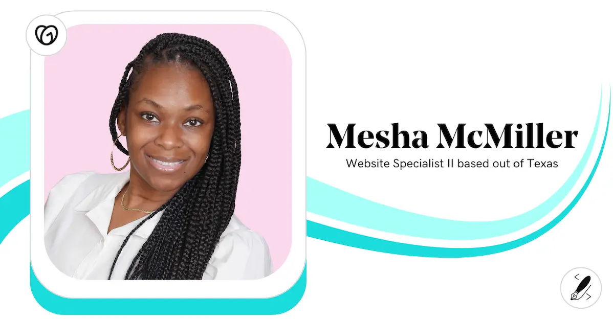 Mesha McMiller, Website Specialist, GoDaddy.