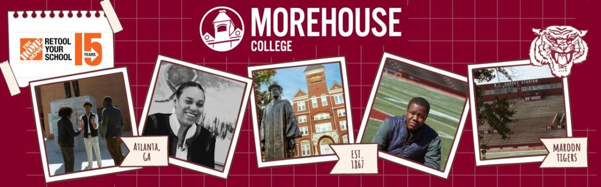 Five separate photo's related to Morehouse College