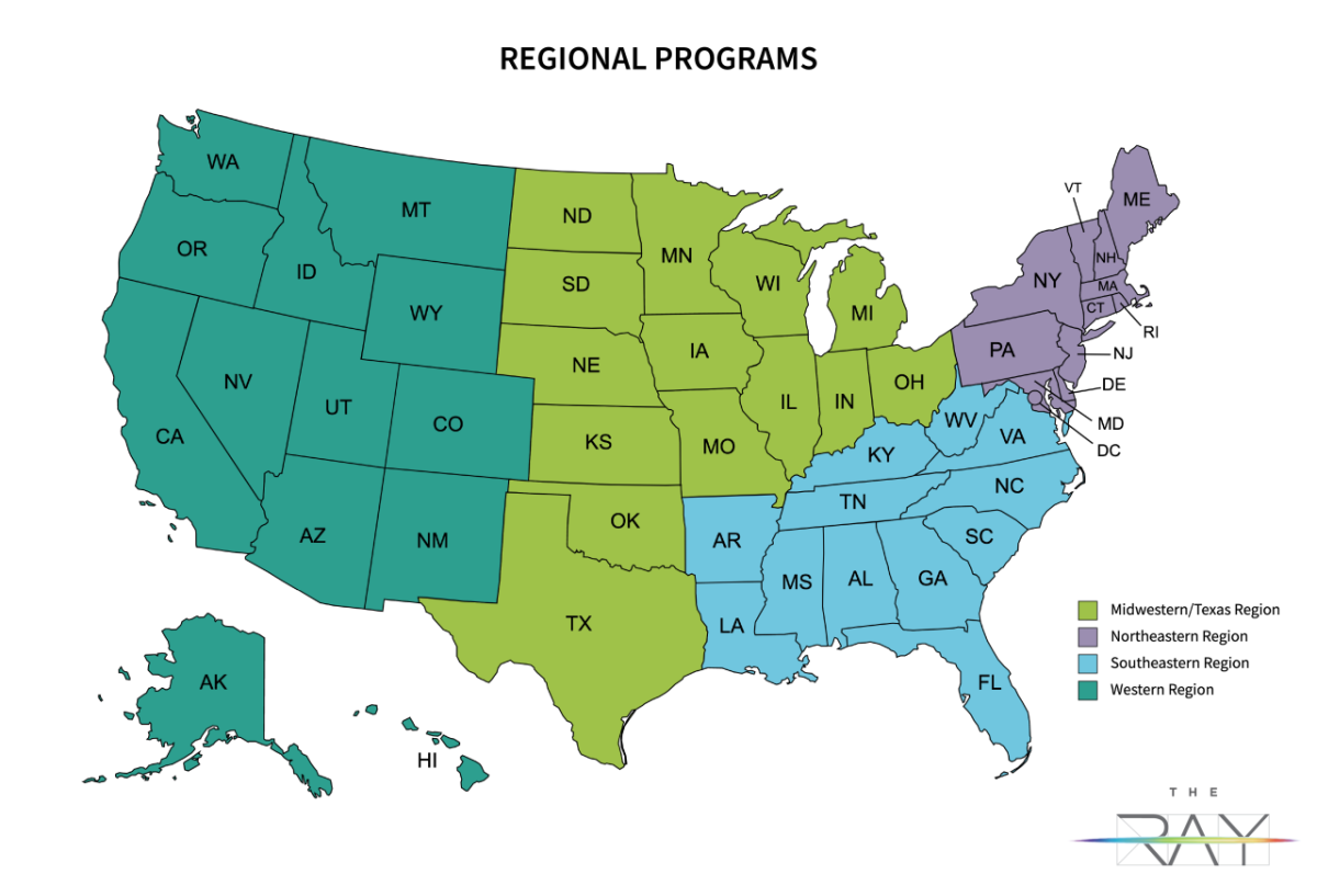 map of regional programs
