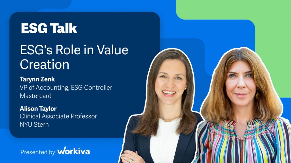 ESG Talk: ESG's Role in Value Creation.