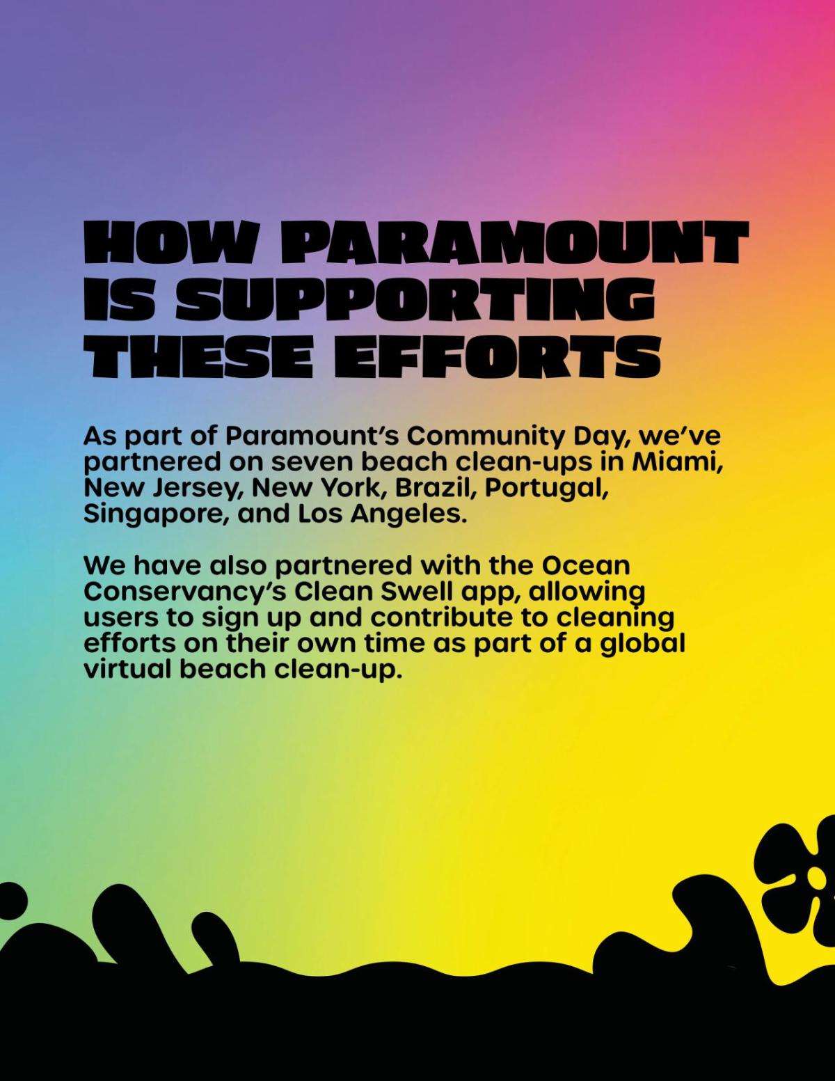 "HOW PARAMOUNT IS SUPPORTING THESE EFFORTS"