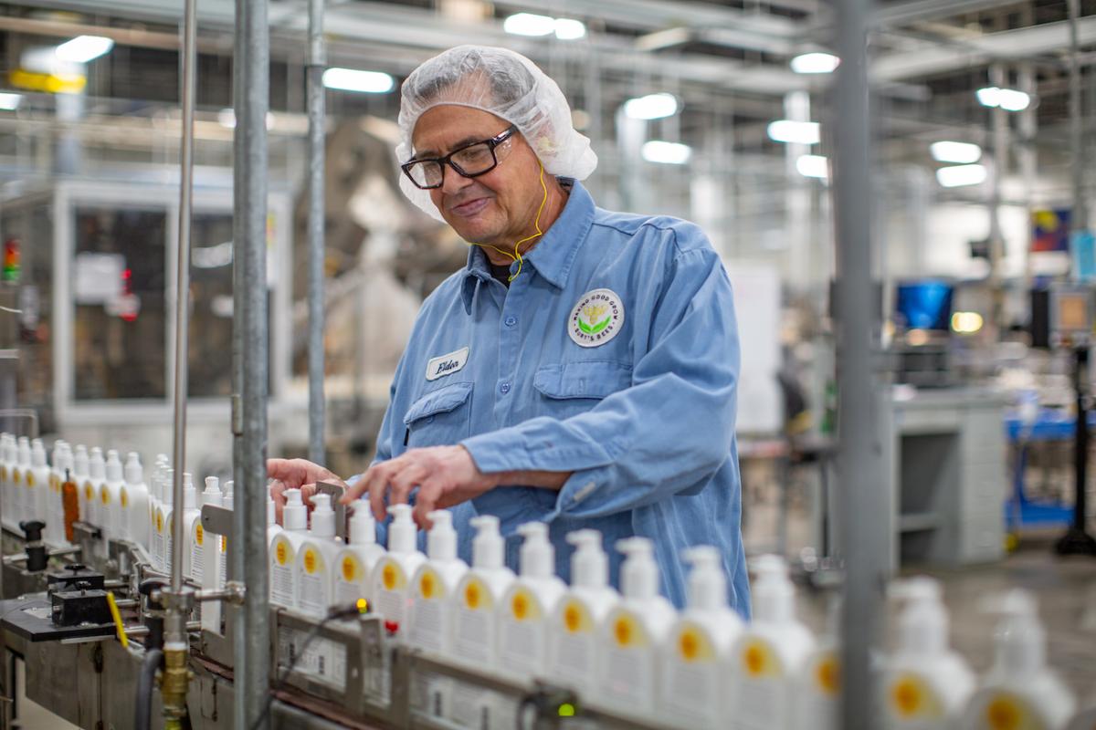 a Clorox employee working