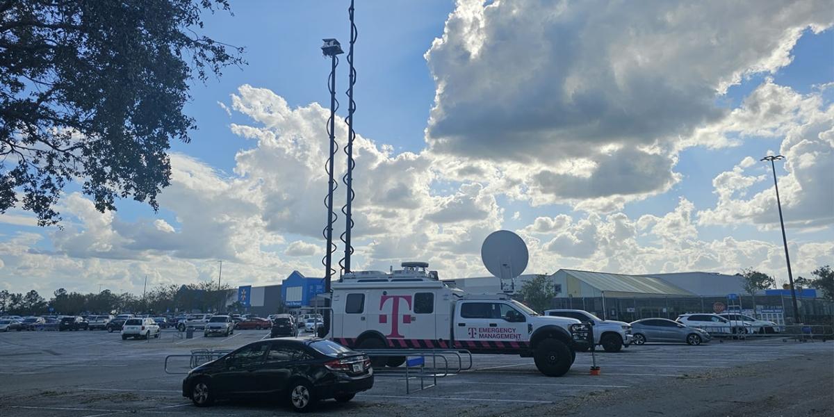 T-Mobile emergency vehicle in a car park