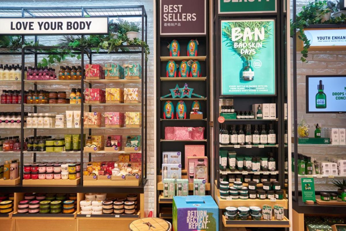 Inside The Body Shop store