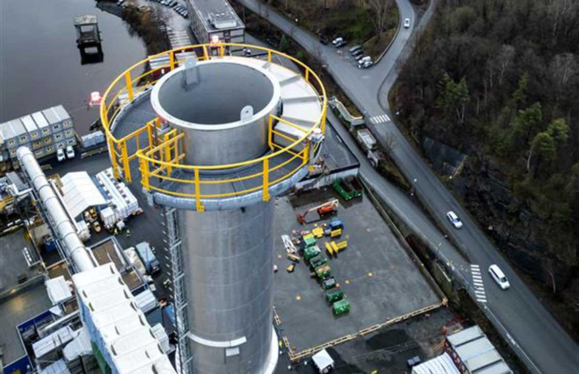 Carbon capture plant at Heidelberg Materials’ cement facility in Brevik, Norway.