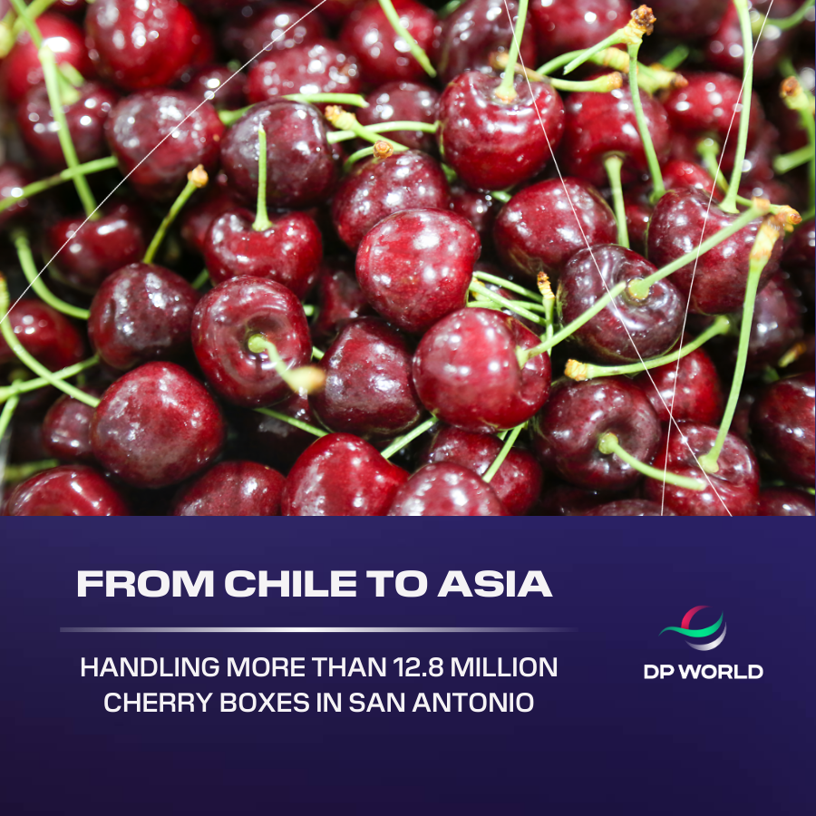 cherries with "From Chile to Asia, Handling more than 12.8 million cherry boxes in San Antonio"