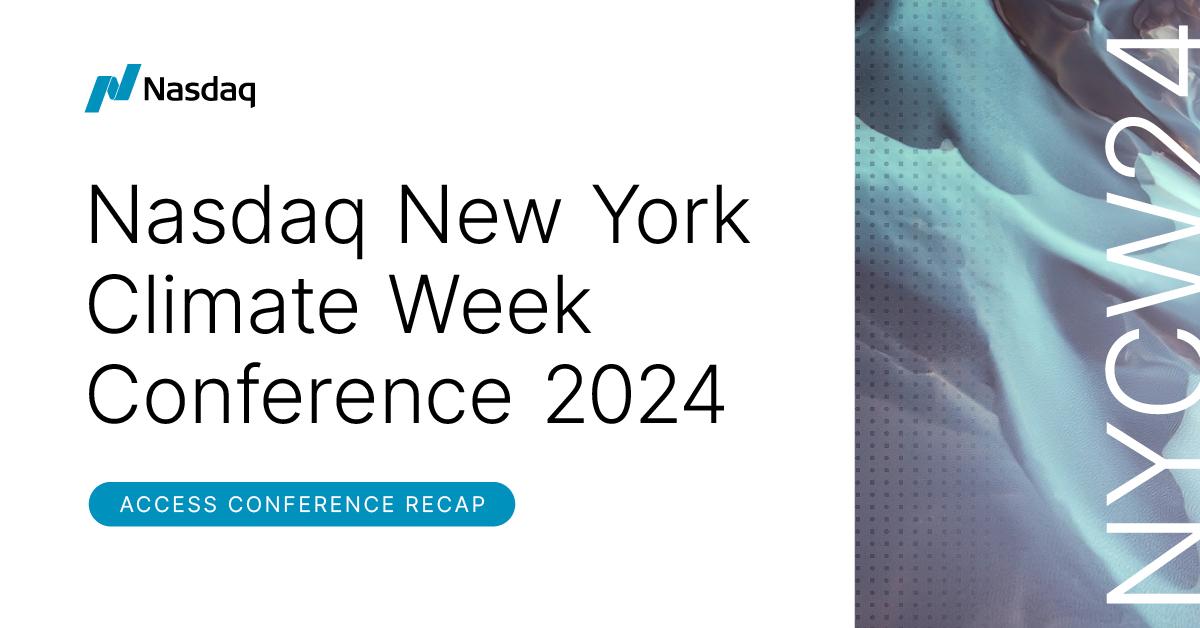 "Nasdaq New York Climate Week Conference 2024"