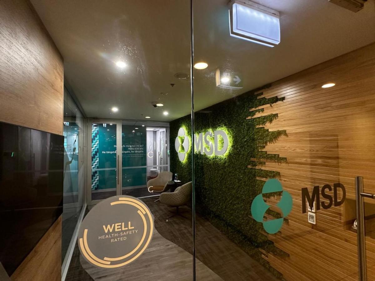 MSD office with WELL certification posting