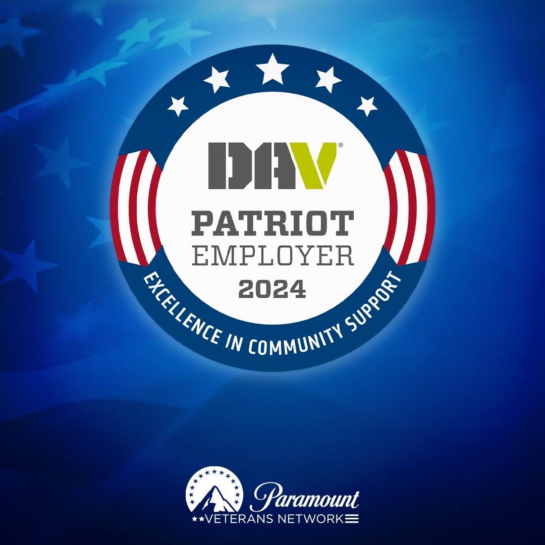 "DAV Patriot Employer 2024" badge.